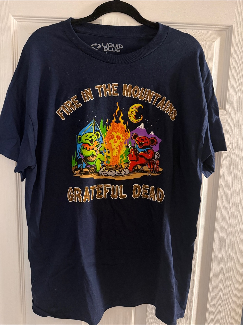 Liquid Blue Navy Kids Grateful Dead 'Fire in the Mountains' Campfire Tee
